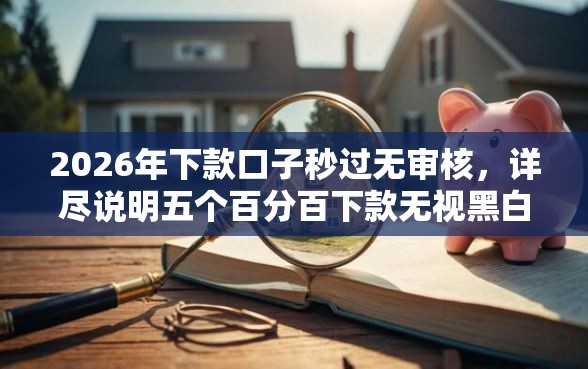 2026年下款口子秒过无审核，详尽说明五个百分百下款无视黑白户网贷