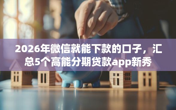 2026年微信就能下款的口子，汇总5个高能分期贷款app新秀