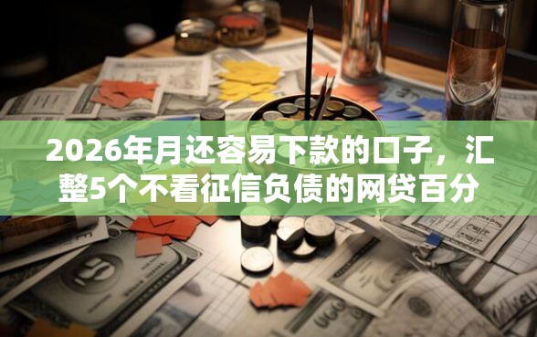 2026年月还容易下款的口子，汇整5个不看征信负债的网贷百分百下款平台
