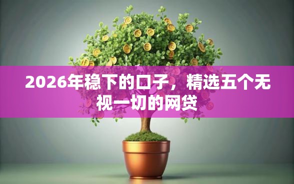 2026年稳下的口子，精选五个无视一切的网贷
