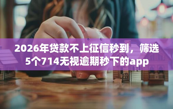 2026年贷款不上征信秒到，筛选5个714无视逾期秒下的app