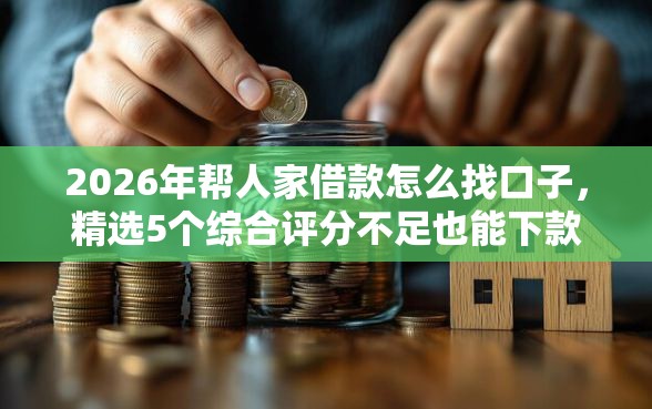 2026年帮人家借款怎么找口子，精选5个综合评分不足也能下款的网贷