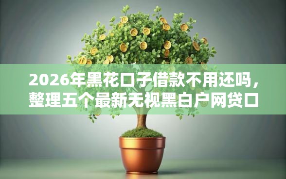 2026年黑花口子借款不用还吗，整理五个最新无视黑白户网贷口子