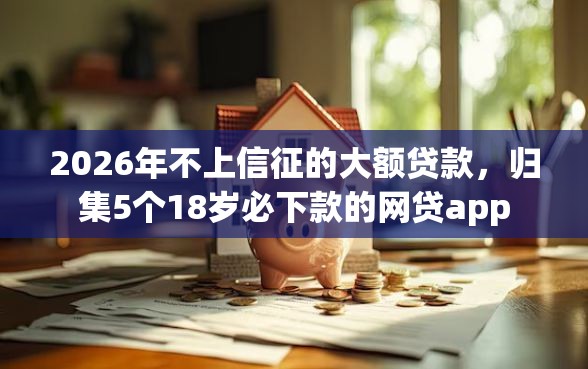 2026年不上信征的大额贷款，归集5个18岁必下款的网贷app