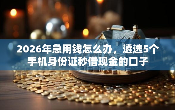 2026年急用钱怎么办，遴选5个手机身份证秒借现金的口子