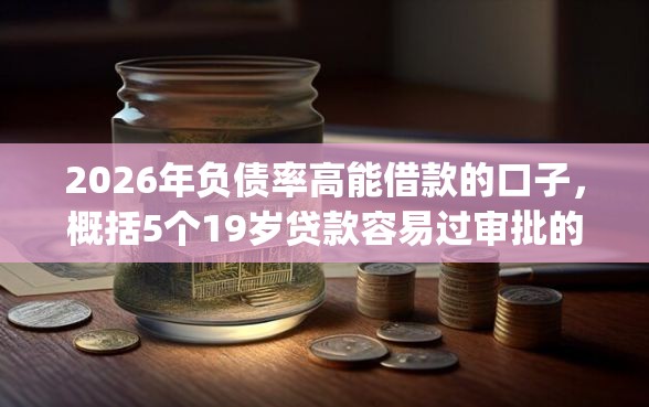 2026年负债率高能借款的口子，概括5个19岁贷款容易过审批的app