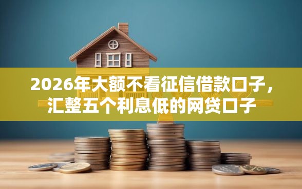2026年大额不看征信借款口子，汇整五个利息低的网贷口子