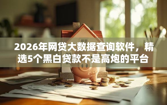 2026年网贷大数据查询软件，精选5个黑白贷款不是高炮的平台