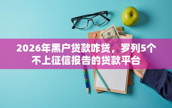 2026年黑户贷款咋贷，罗列5个不上征信报告的贷款平台