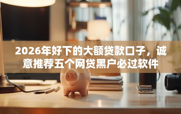 2026年好下的大额贷款口子，诚意推荐五个网贷黑户必过软件
