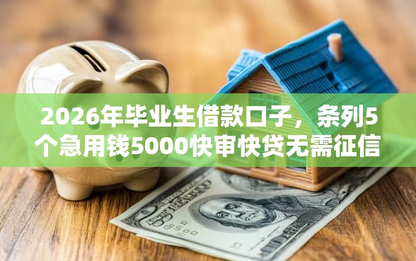 2026年毕业生借款口子，条列5个急用钱5000快审快贷无需征信口子