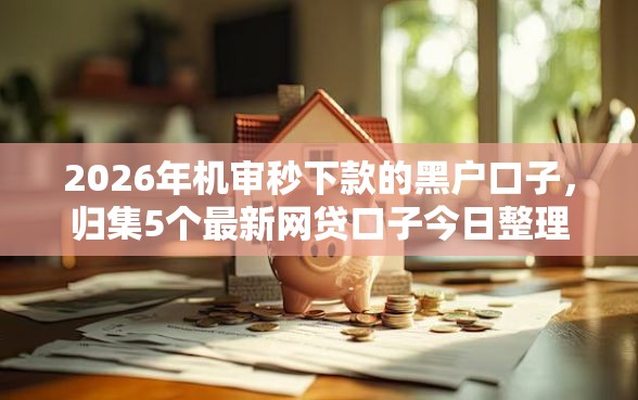 2026年机审秒下款的黑户口子，归集5个最新网贷口子今日整理这五个软件