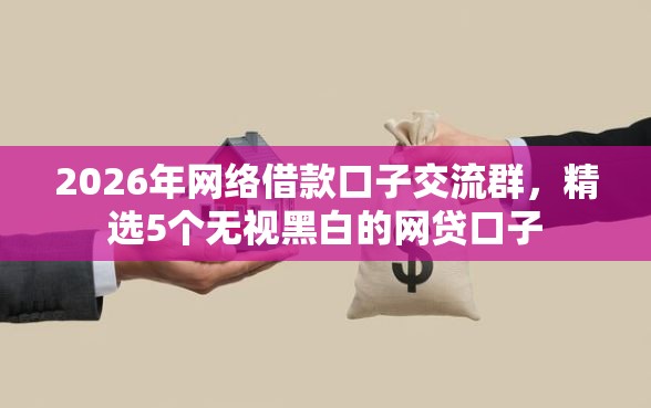 2026年网络借款口子交流群，精选5个无视黑白的网贷口子