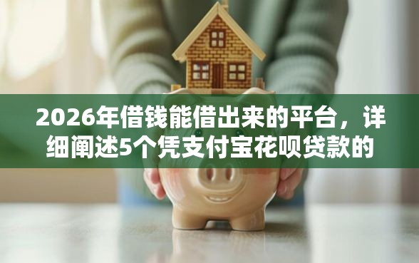 2026年借钱能借出来的平台，详细阐述5个凭支付宝花呗贷款的口子