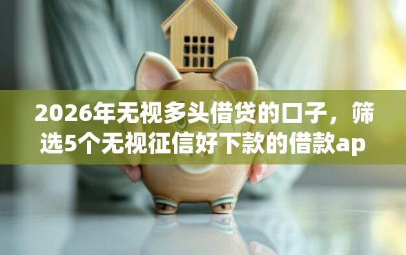 2026年无视多头借贷的口子，筛选5个无视征信好下款的借款app