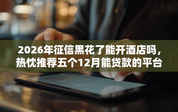 2026年征信黑花了能开酒店吗，热忱推荐五个12月能贷款的平台