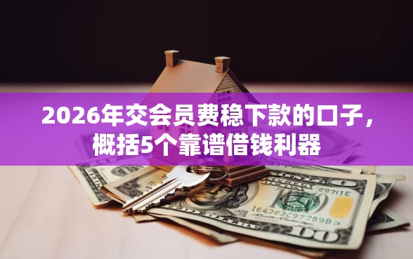 2026年交会员费稳下款的口子，概括5个靠谱借钱利器