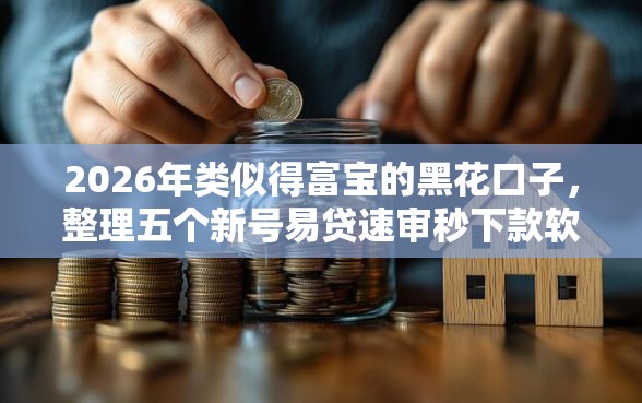 2026年类似得富宝的黑花口子，整理五个新号易贷速审秒下款软件