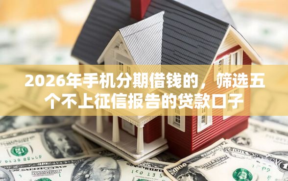 2026年手机分期借钱的，筛选五个不上征信报告的贷款口子