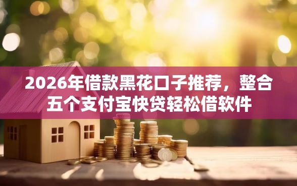 2026年借款黑花口子推荐，整合五个支付宝快贷轻松借软件