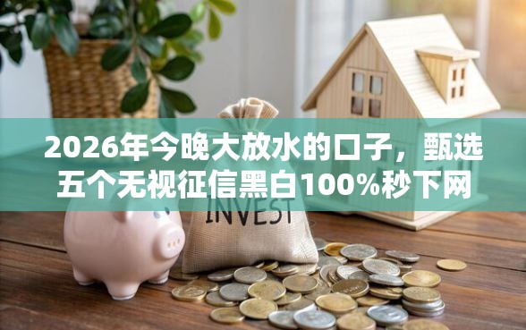 2026年今晚大放水的口子，甄选五个无视征信黑白100%秒下网贷软件