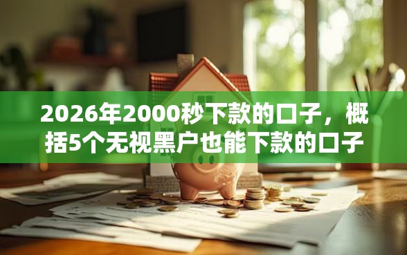 2026年2000秒下款的口子，概括5个无视黑户也能下款的口子