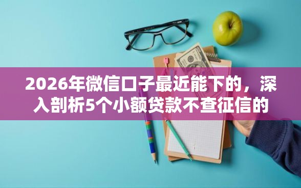 2026年微信口子最近能下的，深入剖析5个小额贷款不查征信的口子