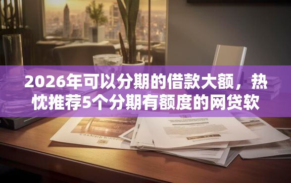 2026年可以分期的借款大额，热忱推荐5个分期有额度的网贷软件