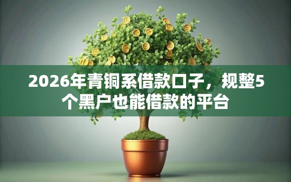 2026年青铜系借款口子，规整5个黑户也能借款的平台