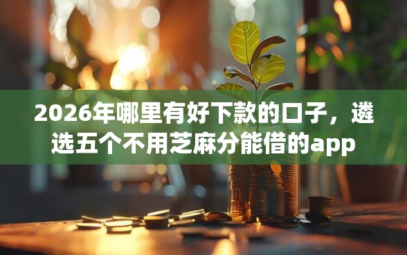 2026年哪里有好下款的口子,遴选五个不用芝麻分能借的app 2026年哪里有好下款的口子,遴选五个不用芝麻分能借的app