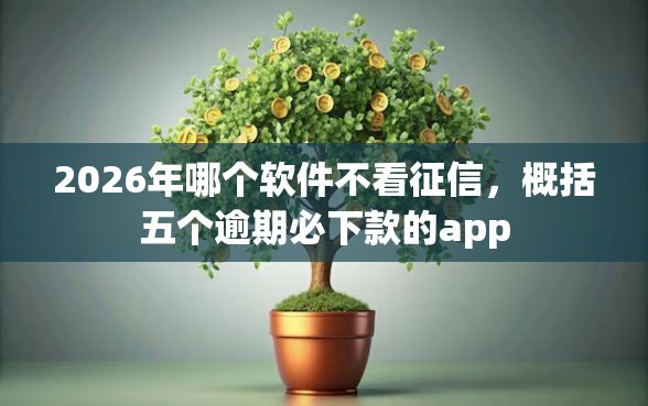 2026年哪个软件不看征信，概括五个逾期必下款的app