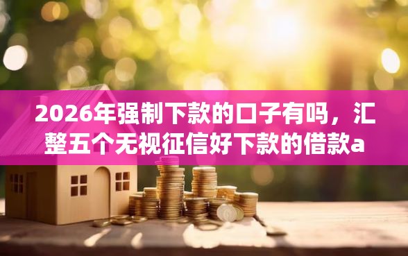 2026年强制下款的口子有吗，汇整五个无视征信好下款的借款app