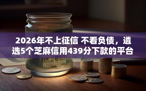 2026年不上征信 不看负债，遴选5个芝麻信用439分下款的平台