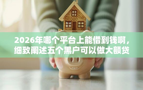 2026年哪个平台上能借到钱啊，细致阐述五个黑户可以做大额贷款平台