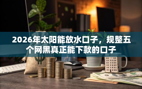 2026年太阳能放水口子，规整五个网黑真正能下款的口子