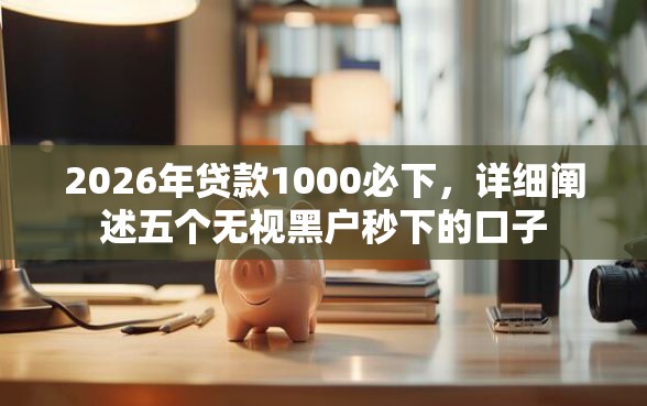 2026年贷款1000必下，详细阐述五个无视黑户秒下的口子