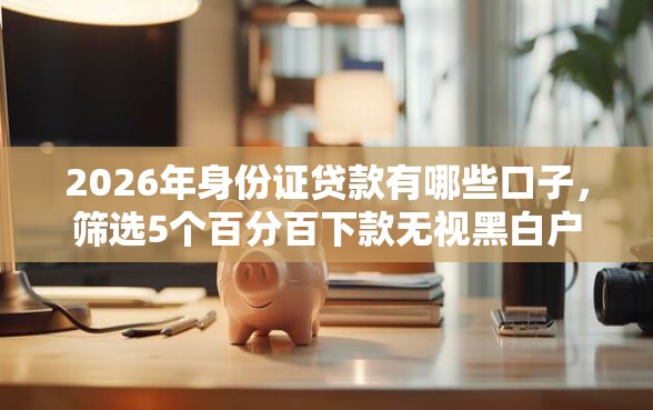 2026年身份证贷款有哪些口子，筛选5个百分百下款无视黑白户网贷口子