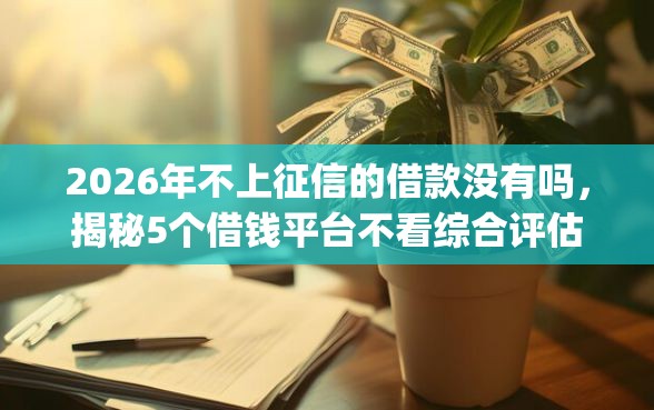 2026年不上征信的借款没有吗，揭秘5个借钱平台不看综合评估的app