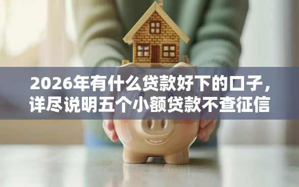 2026年有什么贷款好下的口子，详尽说明五个小额贷款不查征信的软件