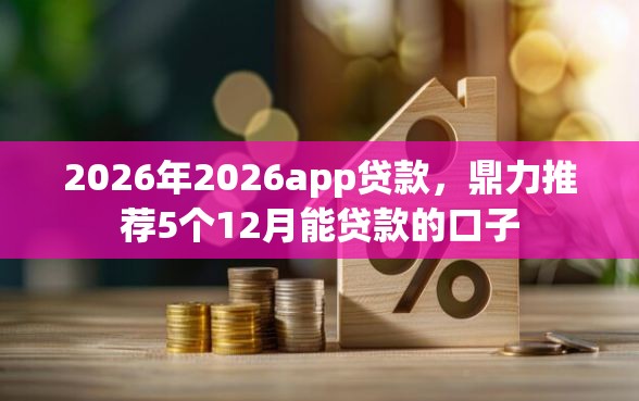 2026年2026app贷款，鼎力推荐5个12月能贷款的口子