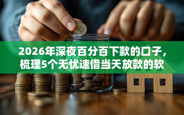 2026年深夜百分百下款的口子，梳理5个无忧速借当天放款的软件