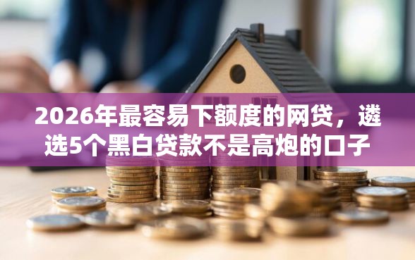 2026年最容易下额度的网贷，遴选5个黑白贷款不是高炮的口子