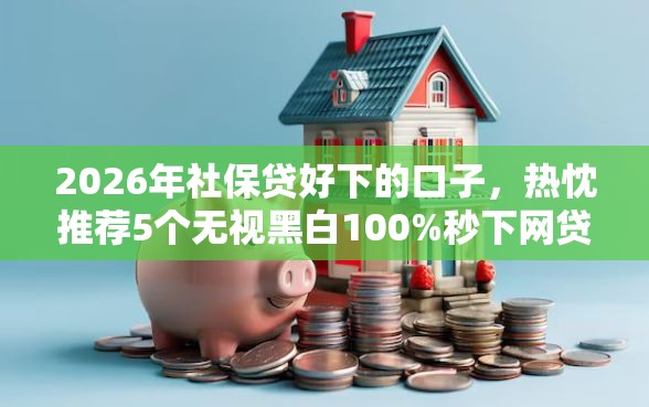 2026年社保贷好下的口子，热忱推荐5个无视黑白100%秒下网贷口子