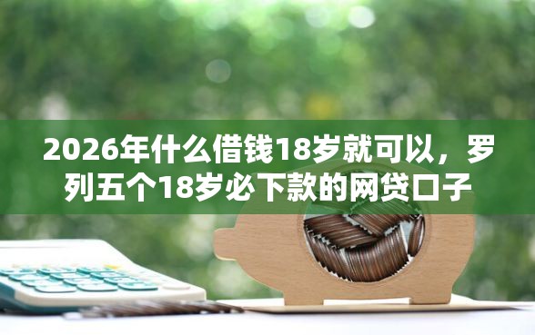 2026年什么借钱18岁就可以，罗列五个18岁必下款的网贷口子