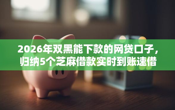 2026年双黑能下款的网贷口子，归纳5个芝麻借款实时到账速借平台