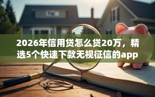 2026年信用贷怎么贷20万,精选5个快速下款无视征信的app 2026年信用贷怎么贷20万,精选5个快速下款无视征信的app