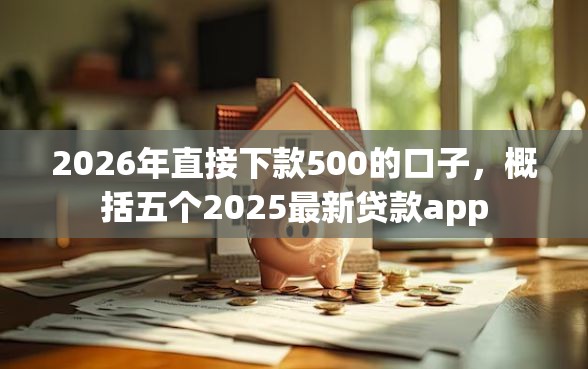 2026年直接下款500的口子，概括五个2025最新贷款app