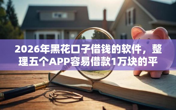 2026年黑花口子借钱的软件，整理五个APP容易借款1万块的平台