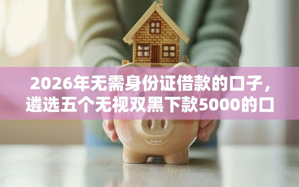 2026年无需身份证借款的口子，遴选五个无视双黑下款5000的口子