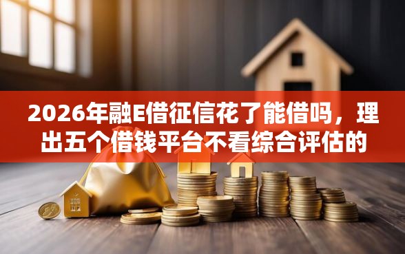 2026年融E借征信花了能借吗，理出五个借钱平台不看综合评估的平台